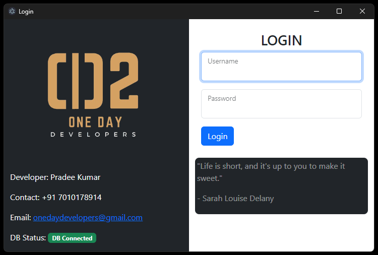 Login Screenshot